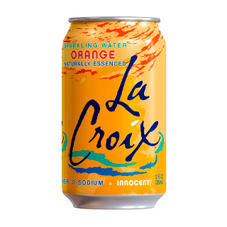 La Croix Agua Mineral Sabor Naranja Lata 355 ml.