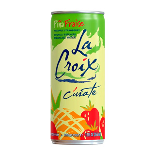 Agua mineral con gas la croix sabor piña fresa 355ml