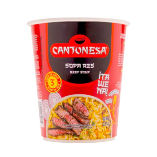 Sopa instantánea vaso sabor res Cantonesa 65 gramos