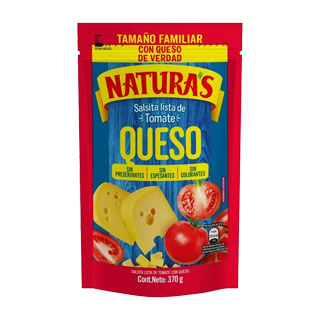 Salsita de Tomate Queso Naturas 385gr.