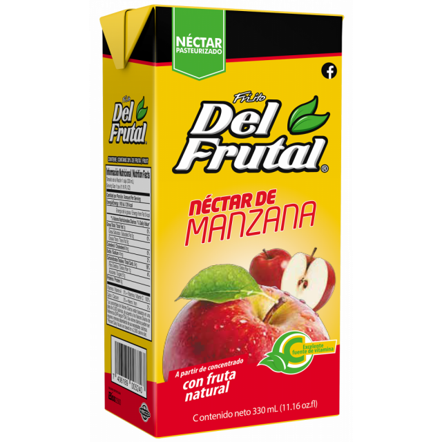 Del Frutal Jugo de Manzana Tetrapack 330 ml.