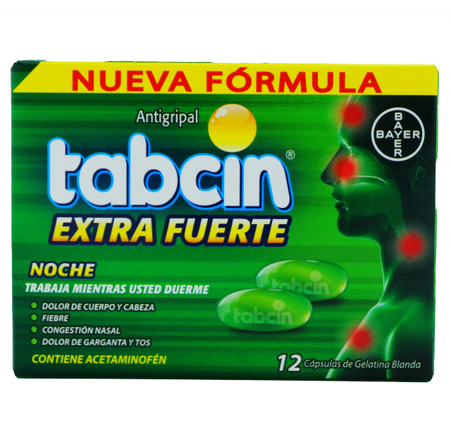 Tabcin gel ef noche 12 unidades 