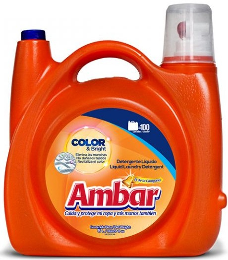 Detergente Líquido Ambar Color Y Brillo 5 lt.