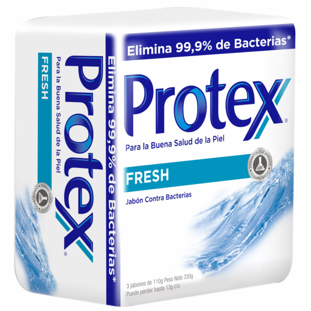 Protex Fresh Jabón Antibacterial 110 gr. 3 Pack