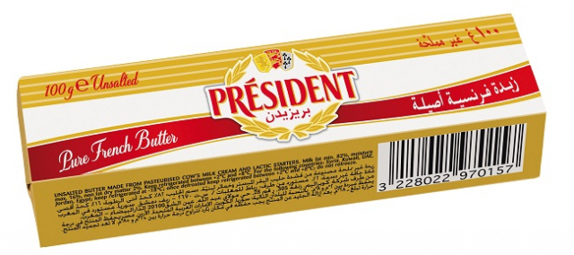 Mantequilla Sin Sal President 100 gr.
