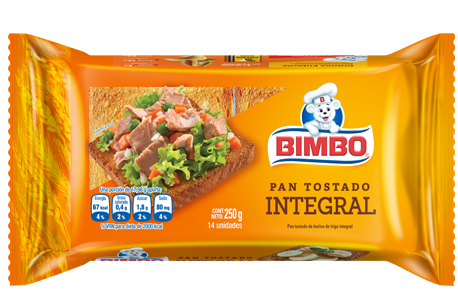 Pan tostado integral Bimbo 250g 