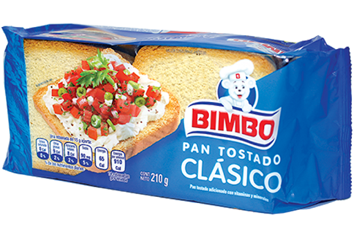 Pan tostado blanco Bimbo 210g 14 unidades