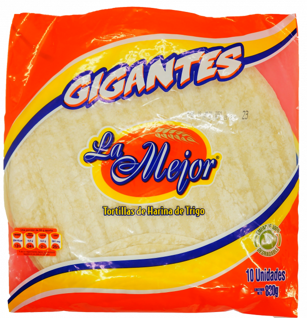 Tortillas harina trigo gigantes La Mejor 830 g