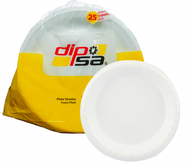 Platos Redondo Plano No.9 Duroport Dipsa 25 un.