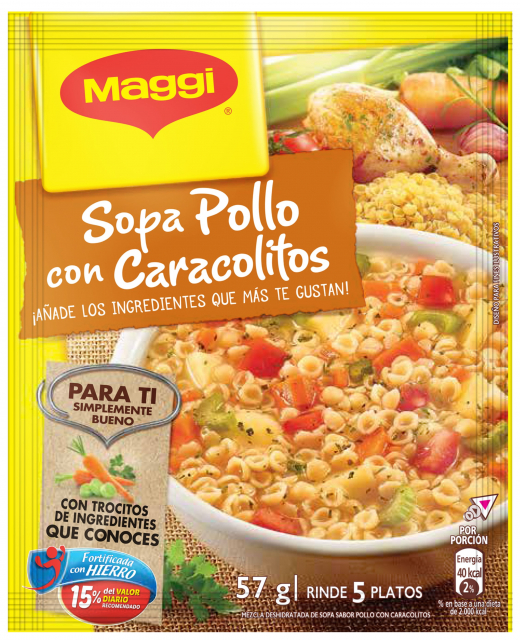 Sopa Pollo Con Caracolitos Maggi 57 gr.