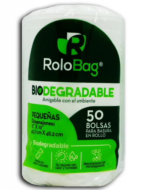 Bolsa pequeña para basura biodegradable Rolobag 50 und