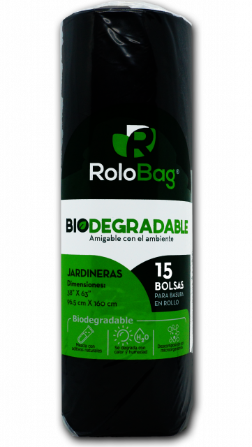 Bolsa para basura jardinera biodegradable Rolobag 15 und