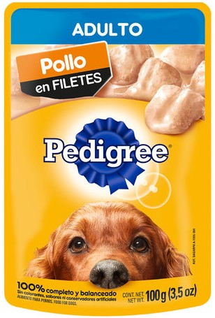Alimento Húmedo Perro Adulto Pollo En Filetes Pedigree 100 gr.