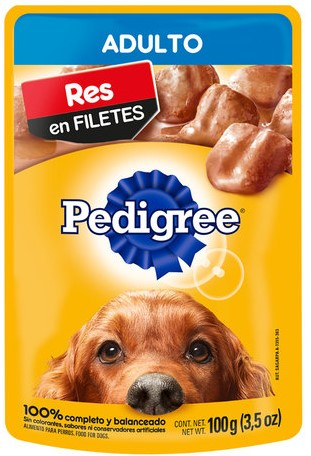 Alimento Húmedo Perro Adulto Res En Filetes Pedigree 100 gr.