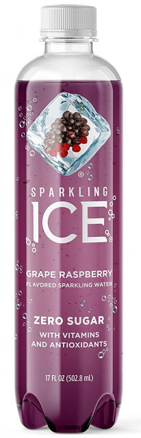 Agua con gas sparkling ICE uva y frambuesa 503 ml