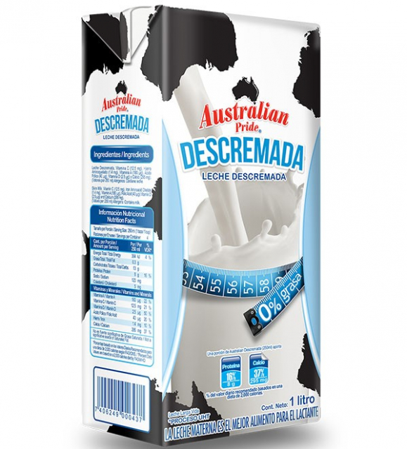 Leche descremada Australian 1l
