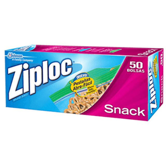 Bolsa Ziploc snack 50 und
