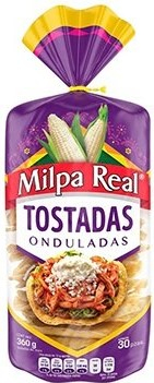 Tostadas de maíz onduladas Milpa Real 360g
