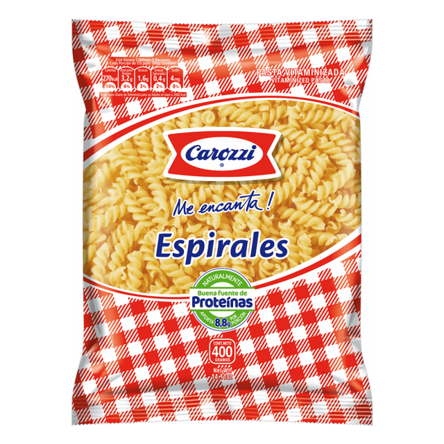 Pasta espiral Carozzi 400 g