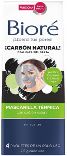Mascarilla térmica con carbón natural Biore 24 g