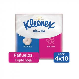 Pañuelos Faciales Kleenex de Bolsillo 4x10 un.