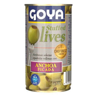 Aceitunas Goya rellenas de con anchoas picadas 5.25 oz