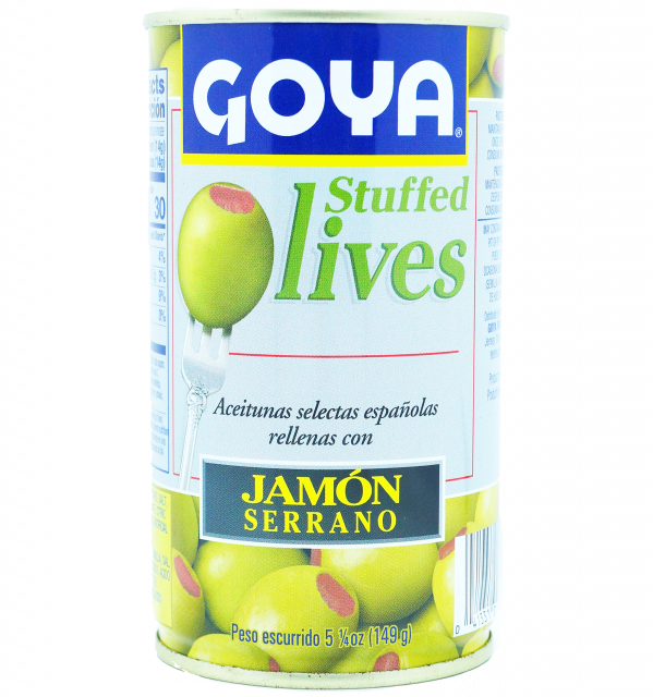 Aceitunas Goya rellenas de jamón serrano 5.25oz