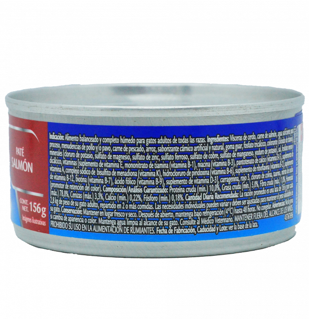Alimento húmedo gato paté salmón lata Felix 156 gr.