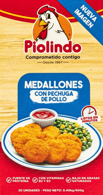 Pio Lindo Medallones De Pollo 20 unidades