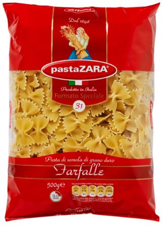Pasta Farfalle (Corbatitas) No.31 Zara 500 g
