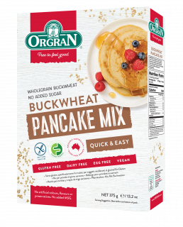 Mezcla para panqueque de trigo sarraceno gluten free Orgran 375 g
