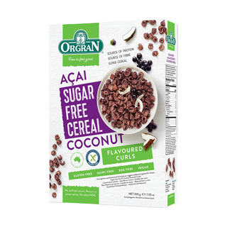 Cereal de acaí y coco gluten and sugar free Orgran 200 g