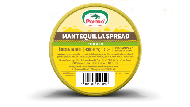 Mantequilla con ajo tarro Parma 227 g