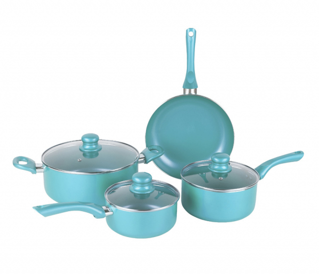 Set / bateria de 7 piezas color Turquesa