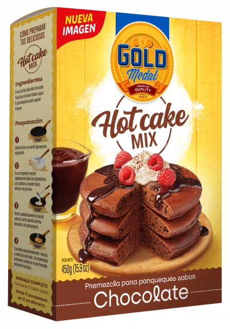 Mezcla panqueque chocolate Gold Medal 450 g