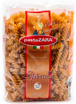 Pasta espiral Integral No. 57 Zara 500 g