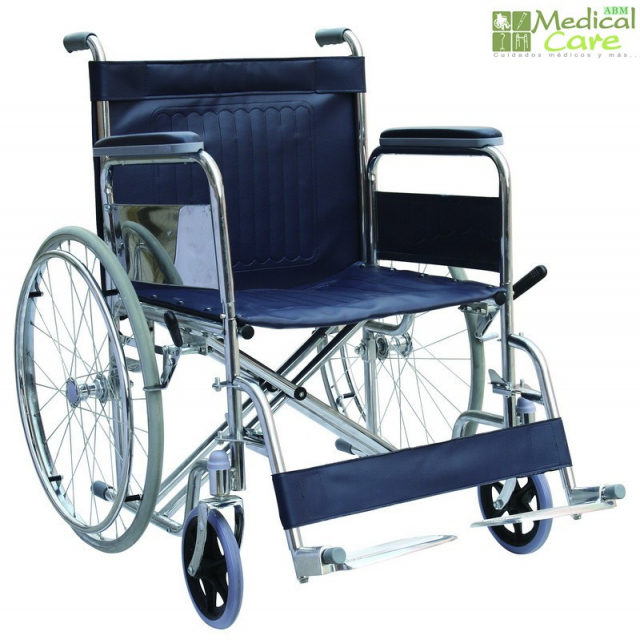 Silla de ruedas de asiento ancho