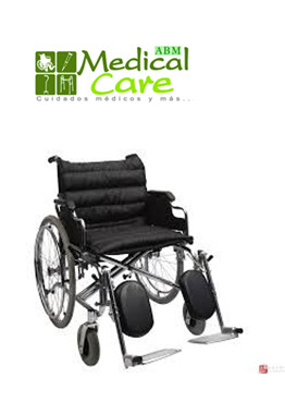 Silla de ruedas de asiento ancho