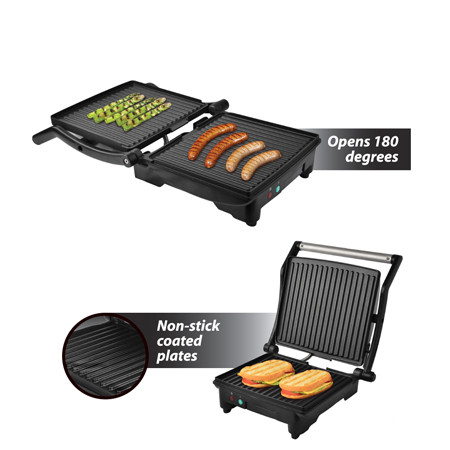 Parrilla electrica para panini de cuatro rebanadas
