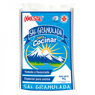 Sal granulada yodada en bolsa ¡Ya Está! 400 g