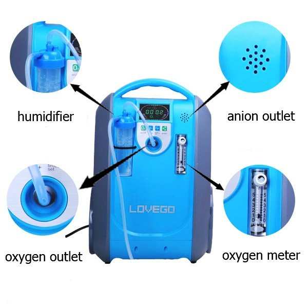 Concentrador de oxigeno de 5L portátil