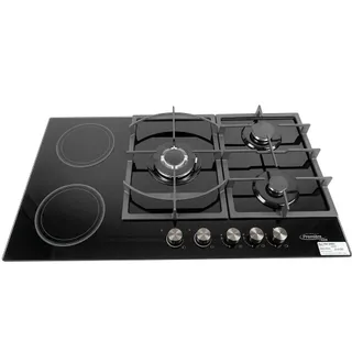 Estufa Empotrable Híbrida 5 Zonas (3 Gas + 2 Eléctricas)